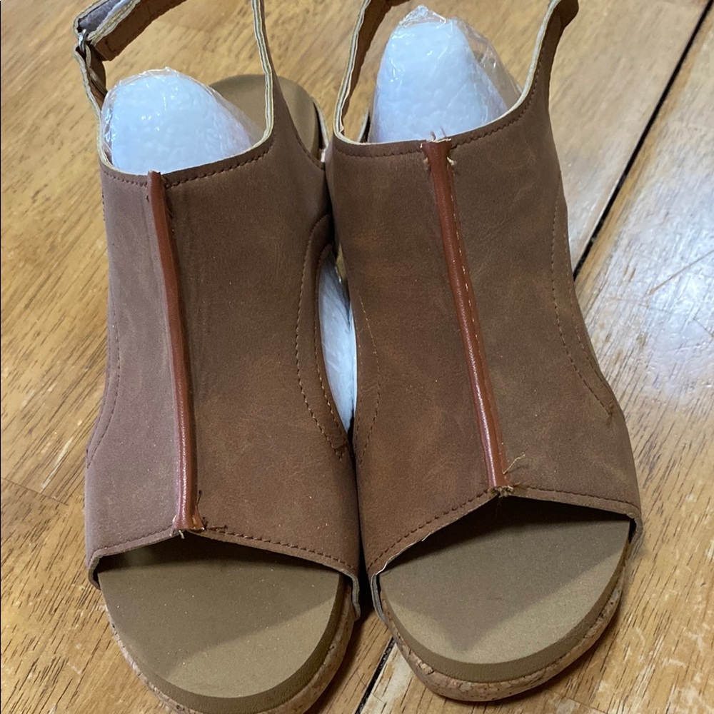 Brown Leather Women's Sandals